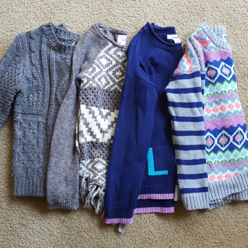 Bundle of girls sweaters 7/8 justice / old navy